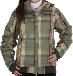 686 Acc Caliber Insulated Jacket Full Zip Hooded Plaid Waterproof Multicolor M